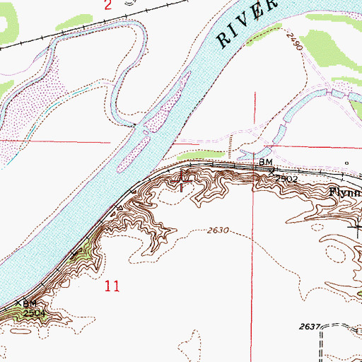 Topographic Map of Dewey (historical), MT