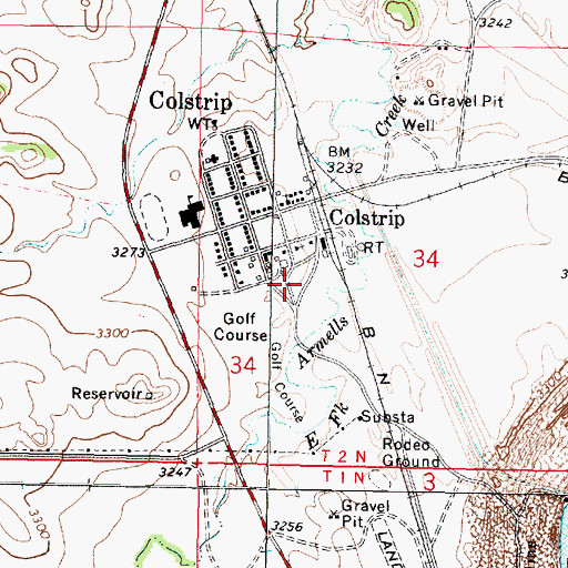 Topographic Map of Court Park, MT