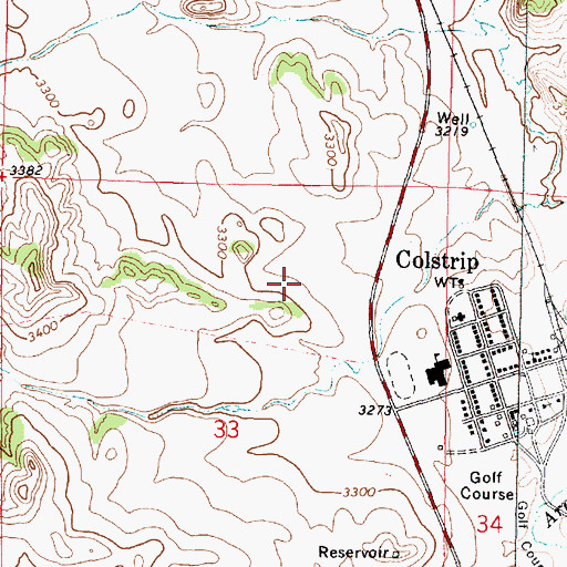 Topographic Map of Winchester Park, MT