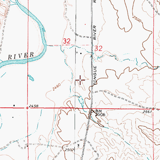 Topographic Map of Grace Community Church, MT