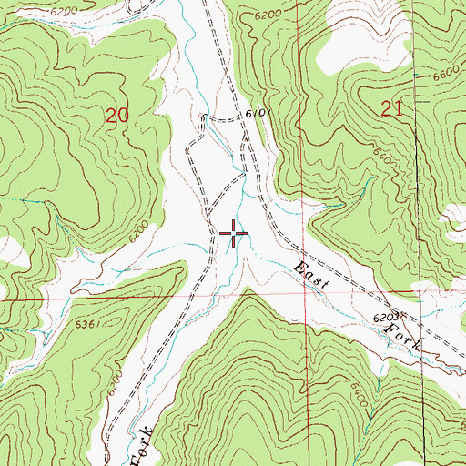Topographic Map of West Fork Spring Creek, CO