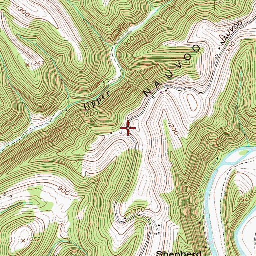 Topographic Map of Mountain Hill School (historical), WV