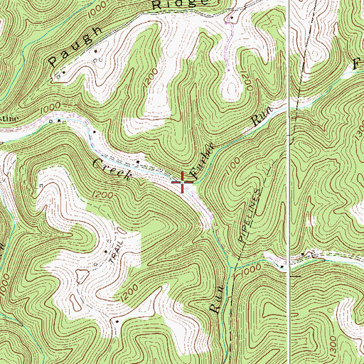 Topographic Map of Red Mills (historical), WV