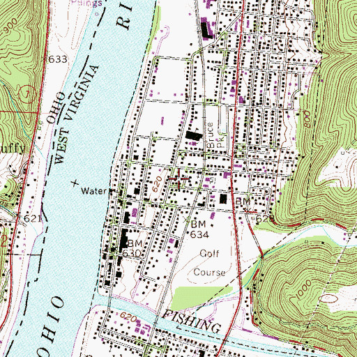 Topographic Map of Saint Anns Episcopal Church, WV