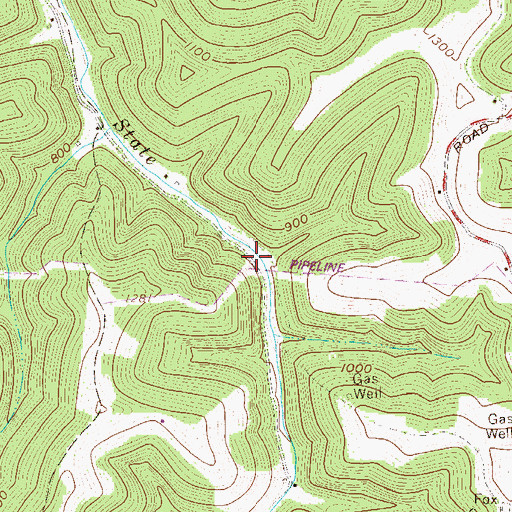 Topographic Map of State Run School (historical), WV