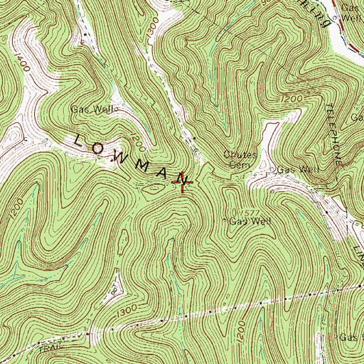 Topographic Map of Lowman School (historical), WV