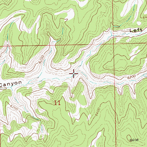 Topographic Map of Right Fork Cow Canyon, CO