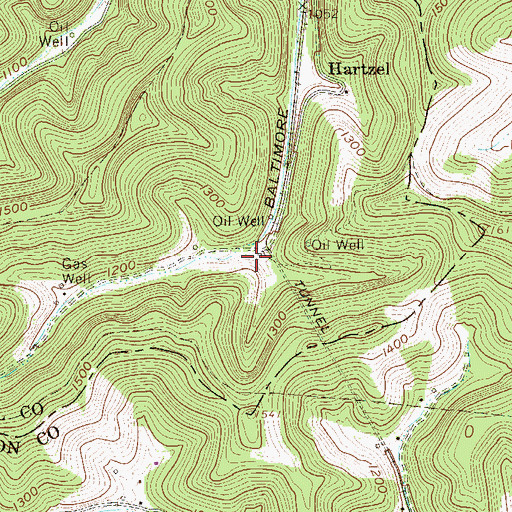 Topographic Map of Tunnel School (historical), WV