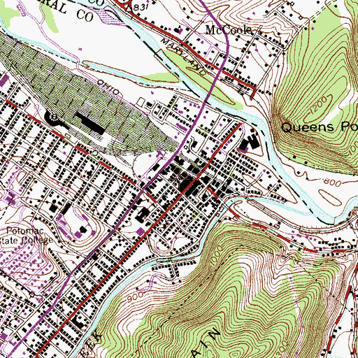 Topographic Map of Trinity Lutheran Church, WV