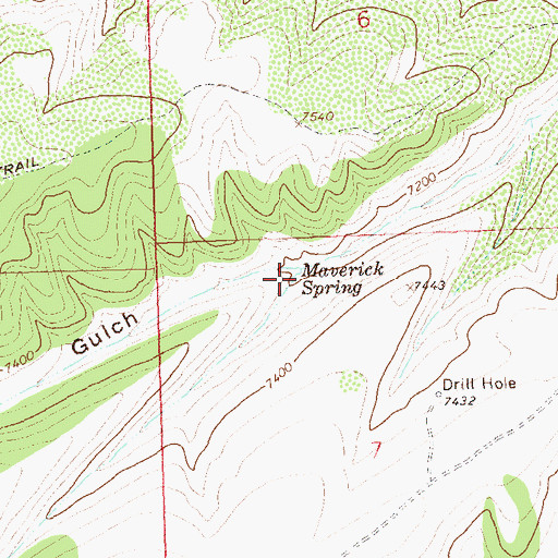 Topographic Map of Maverick Spring, CO