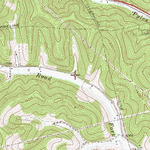 Topographic Map of The Little Red Church (historical), WV