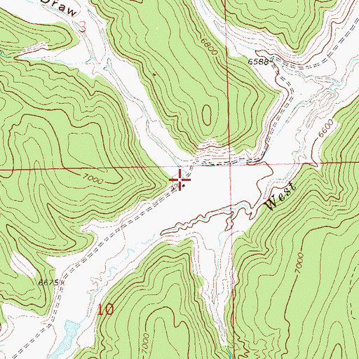 Topographic Map of Texas Draw, CO