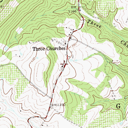 Topographic Map of Mount Zion Baptist Church, WV