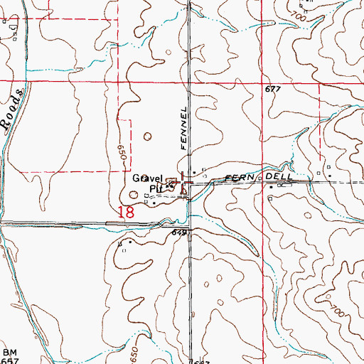 Topographic Map of Fern Dell School (historical), IL