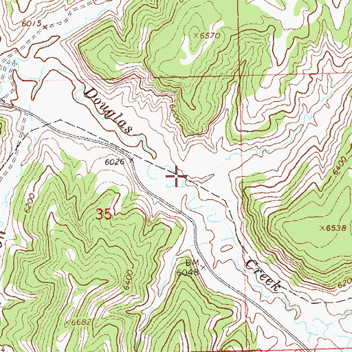 Topographic Map of East Red Point Draw, CO