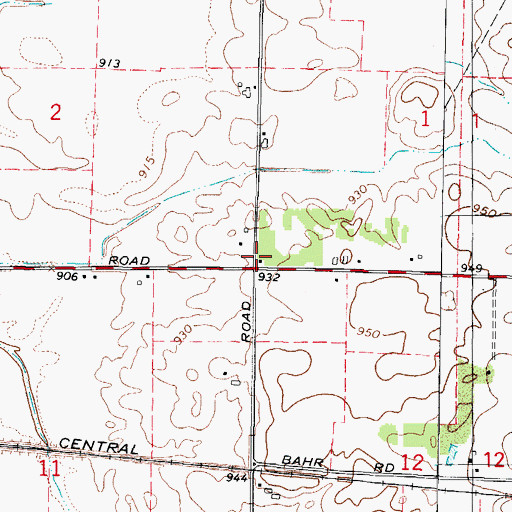 Topographic Map of Young School (historical), IL