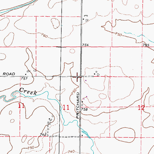 Topographic Map of Evans School (historical), IL