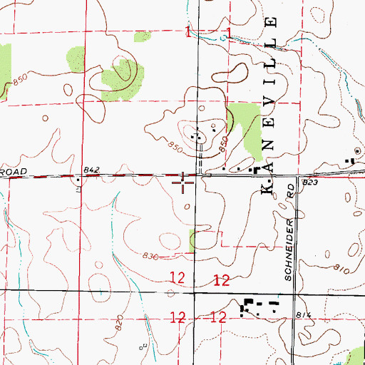 Topographic Map of Lyons School (historical), IL