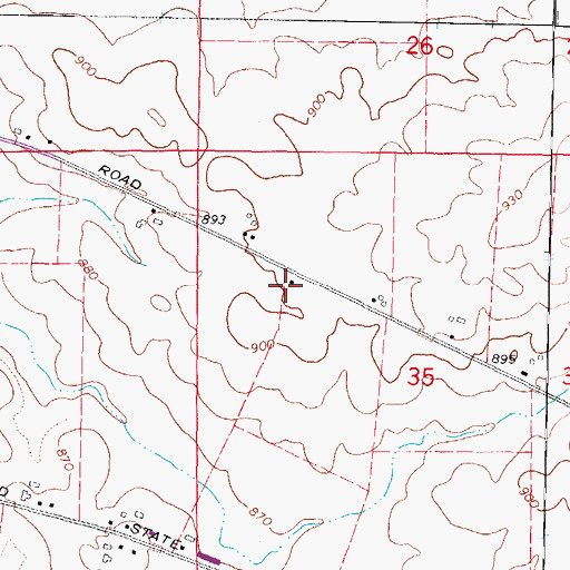 Topographic Map of Mount Hunger School (historical), IL