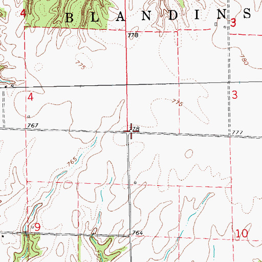 Topographic Map of Cane Patch School (historical), IL