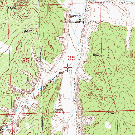 Topographic Map of Big Jimmy Gulch, CO