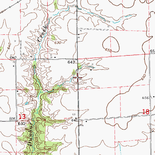 Topographic Map of McGuffy School (historical), IL