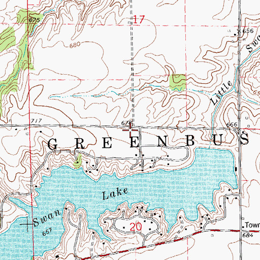 Topographic Map of Star School (historical), IL