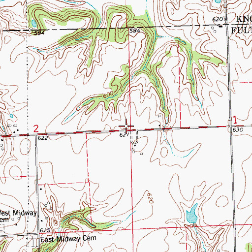 Topographic Map of Midway School (historical), IL