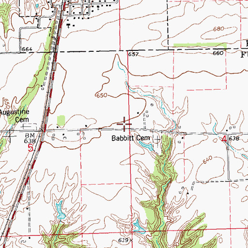 Topographic Map of Oldtown School (historical), IL