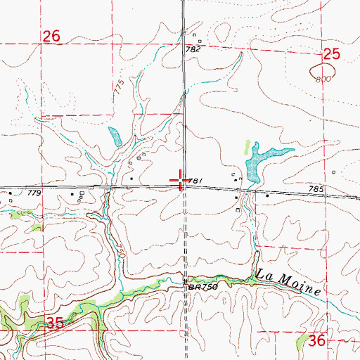 Topographic Map of Sunny Ridge School (historical), IL