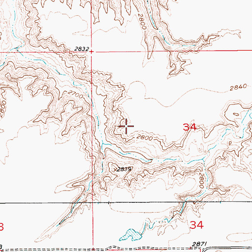 Topographic Map of Chouteau County, MT