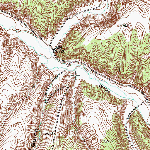 Topographic Map of East Gordon Gulch, CO