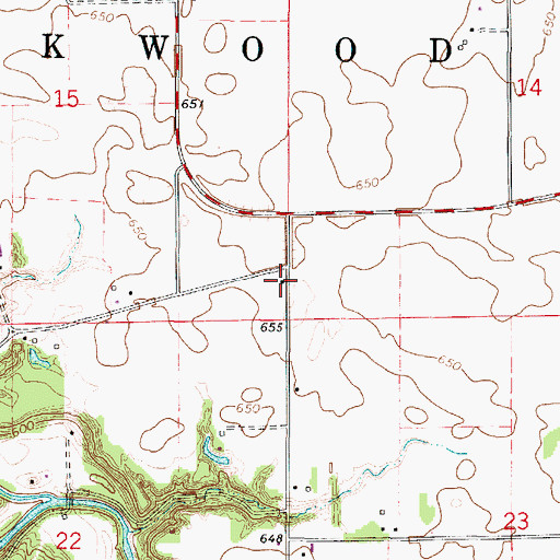 Topographic Map of Lakeshore School (historical), IL