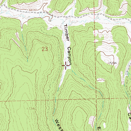 Topographic Map of East Timber Canyon, CO