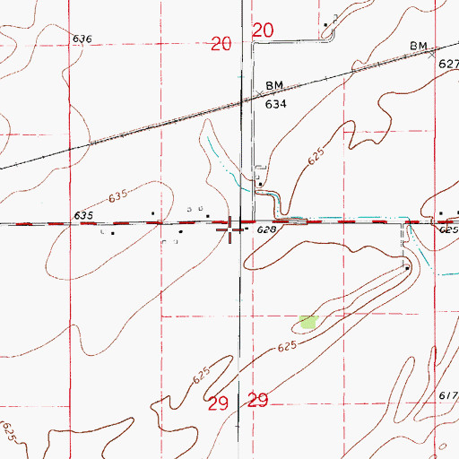 Topographic Map of Exline School (historical), IL