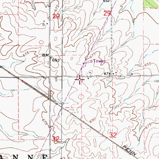 Topographic Map of Giasson School (historical), IL