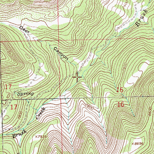 Topographic Map of Deer Canyon, CO