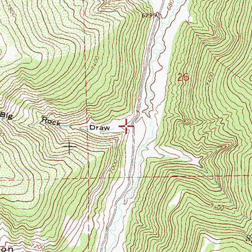 Topographic Map of Big Rock Draw, CO