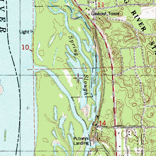 Topographic Map of Spring Slough, IL