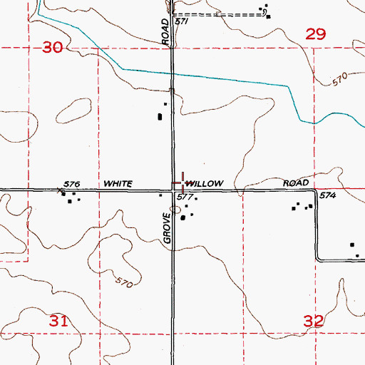 Topographic Map of Martin School (historical), IL