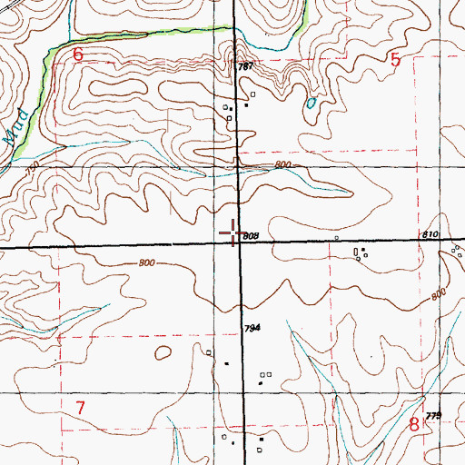 Topographic Map of Beal School (historical), IL