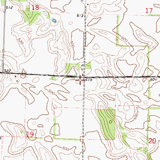Topographic Map of County Line School (historical), IL