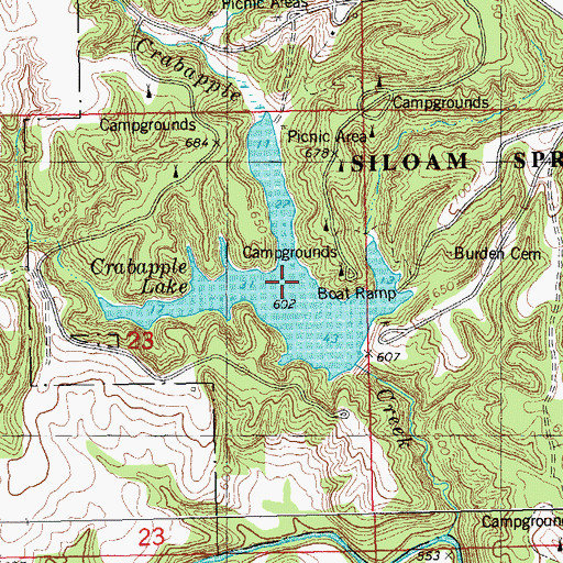 Topographic Map of Crabapple Lake, IL