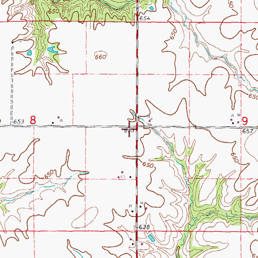 Topographic Map of Leyman School (historical), IL