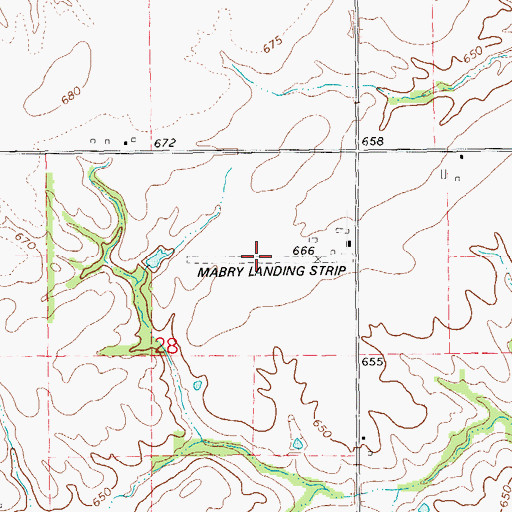 Topographic Map of Mabry Landing Strip (historical), IL