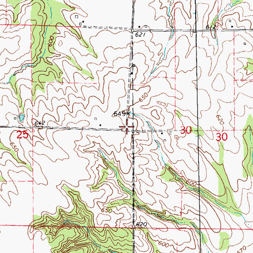 Topographic Map of Sylvandale School (historical), IL
