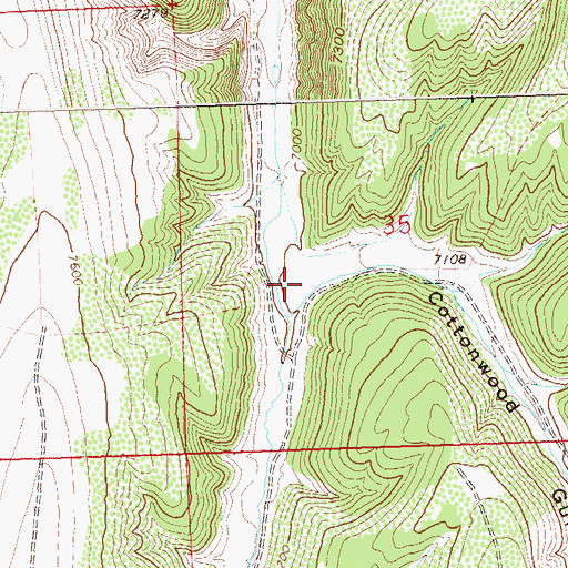 Topographic Map of Cottonwood Gulch, CO