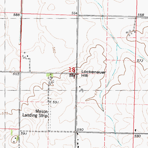 Topographic Map of Lockenauer Hill, IL