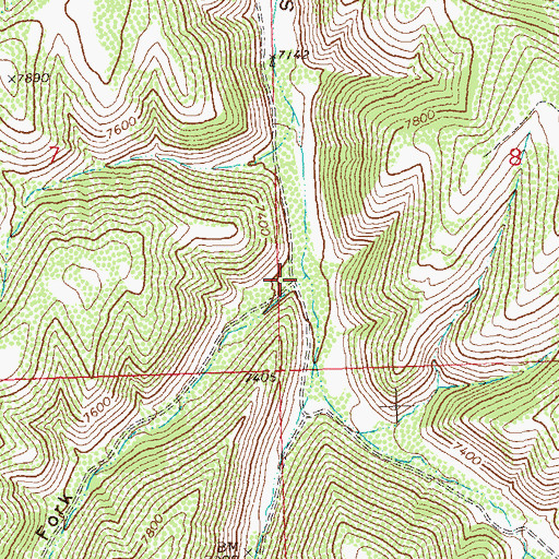 Topographic Map of West Fork Story Gulch, CO