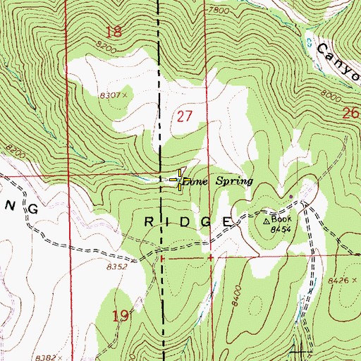 Topographic Map of Lone Spring, CO